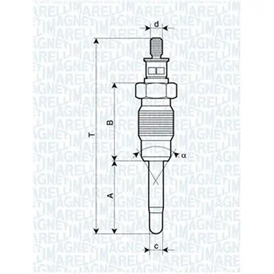 Bujía de precalentamiento MAGNETI MARELLI 062900016304 Tendencia